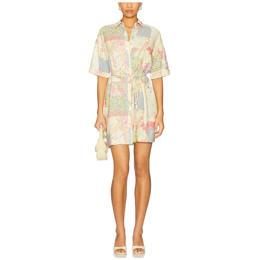 Minkpink Floral Multicolor Aurora Shirt Dress Size S
